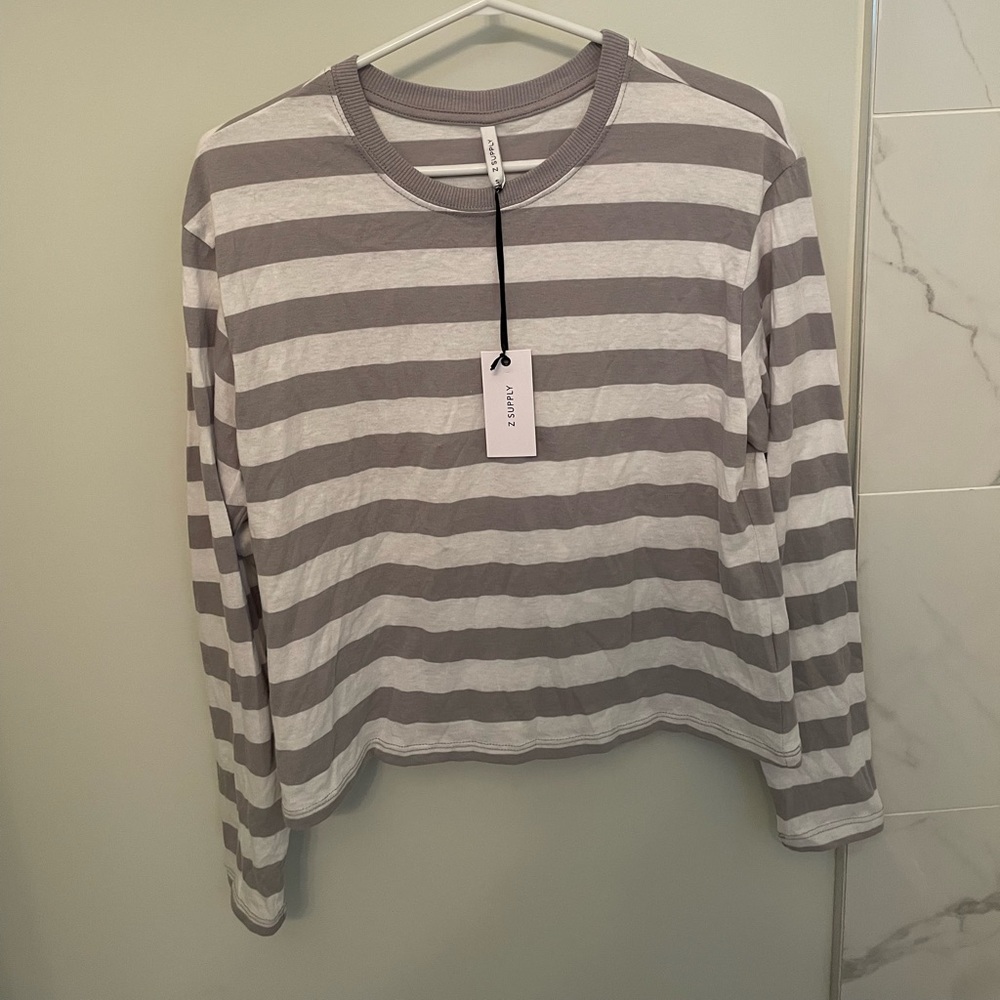 Zsupply Sienna Skimmer top stripe tee size small NWT